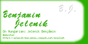 benjamin jelenik business card